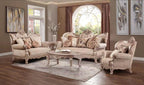 C100 - 5PC CHAMPAGNE LIVING ROOM SET