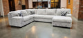 ALISON LIGHT GREY SECTIONAL 3 PCS