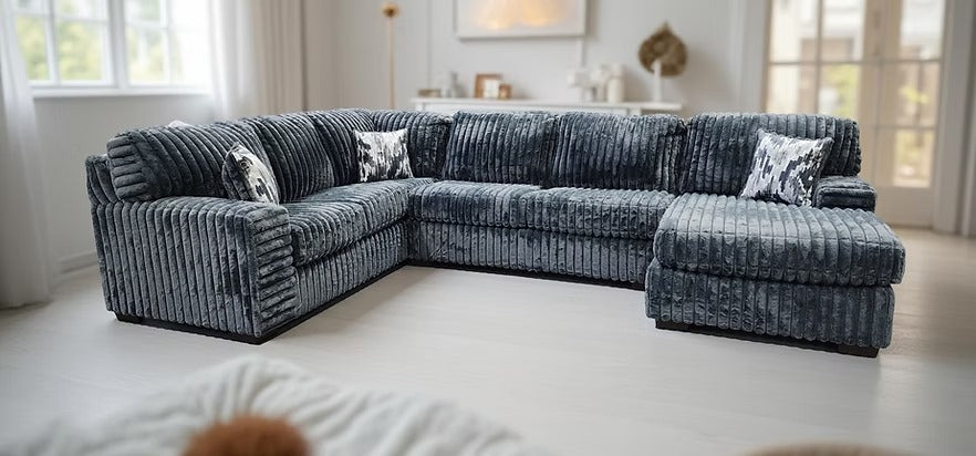 ALISON DARK GREY SECTIONAL 3PCS