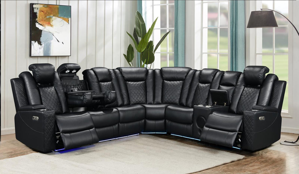 Tesla BLK - Reclining Sectional