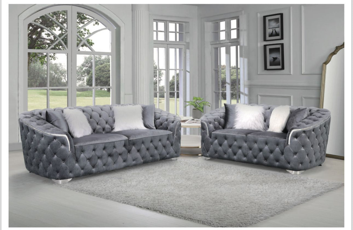 MEMPHIS GRY - SOFA & LOVESEAT