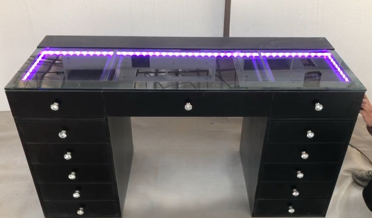 Diana Black Vanity Table *** LOW STOCK ***
