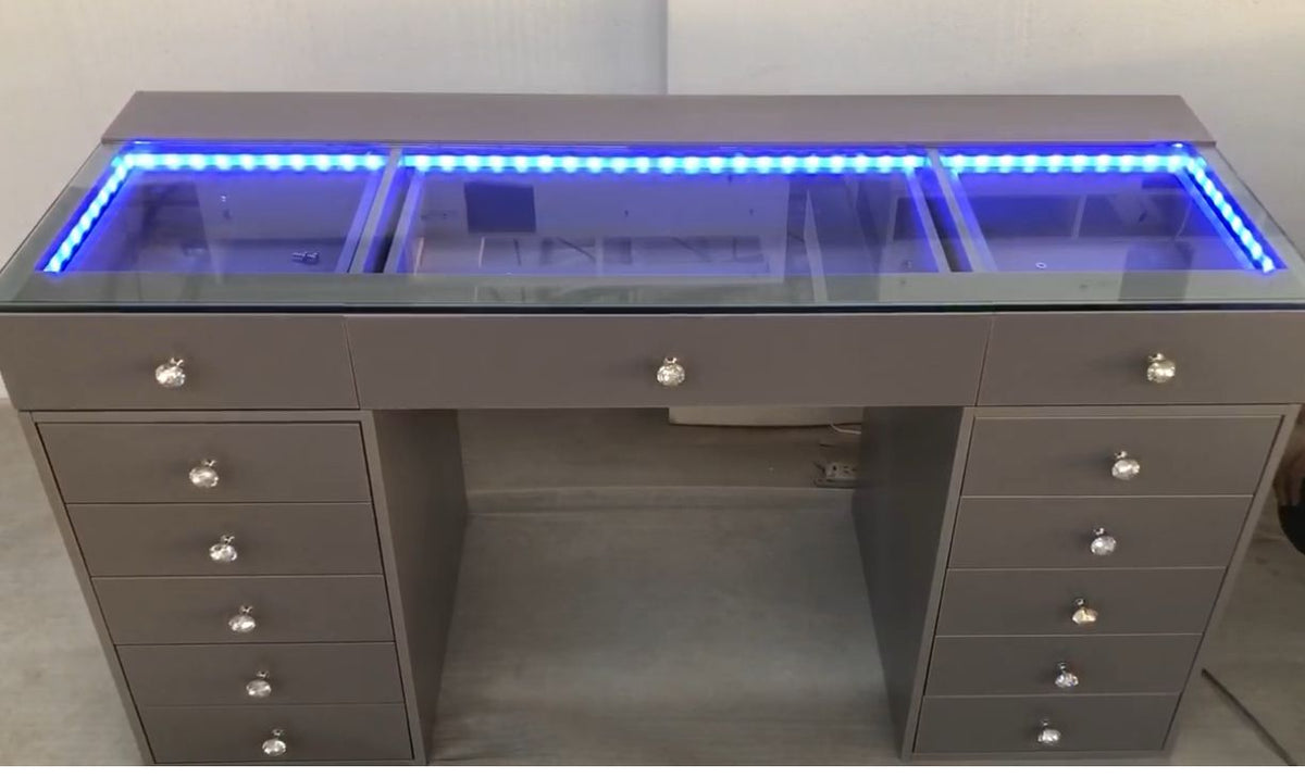 Diana Grey Vanity Table *** LOW STOCK ***