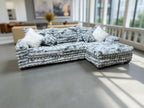 NASHVILLE - BUBBLE BLUE GREY SECTIONAL