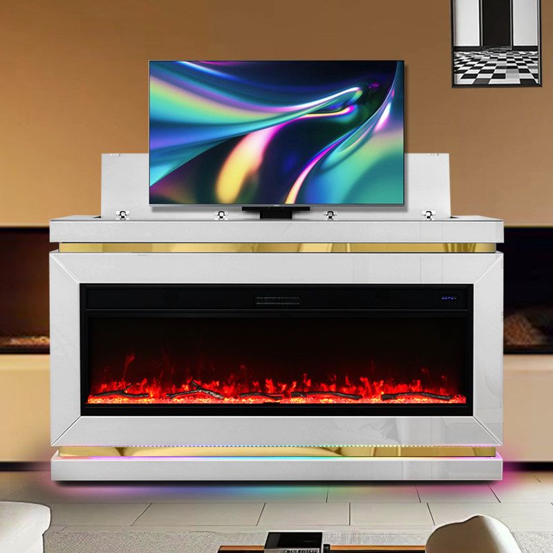 TVS-201 WHITE FIREPLACE