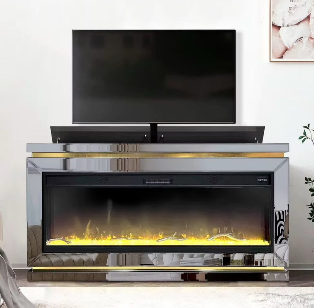 TVS-201 CHROME FIREPLACE