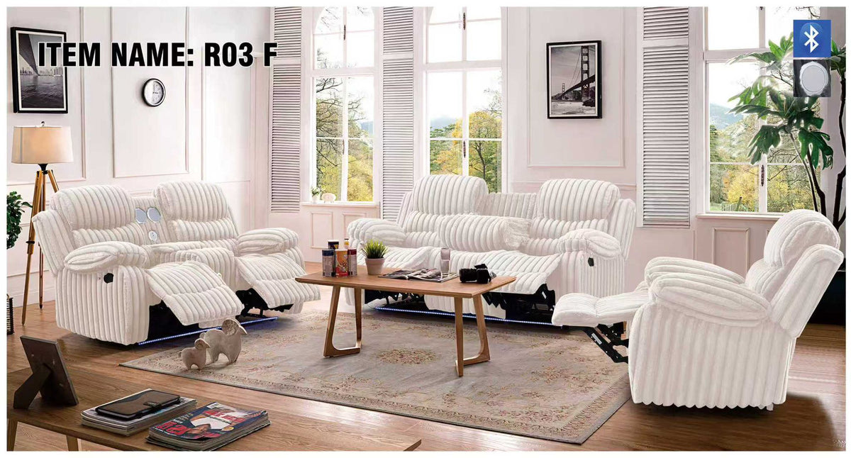 R03F CREAM Recliner Set