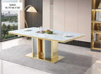 Sara White Marble Dining Table