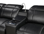S100 Black Power Recliner Sectional