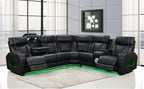 R07S Black Power Recliner Sectional
