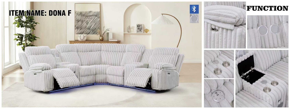 Done F Power Sectional Light GREY