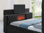 B017 - BLACK TV BED